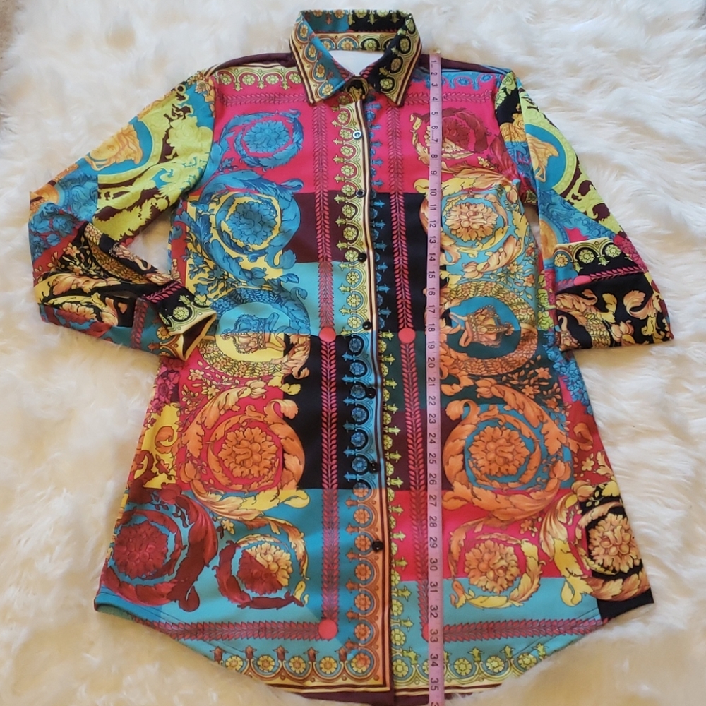 Colorful shirt dress